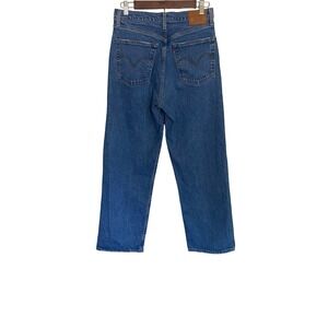 Levis Ribcage Straight Ankle Jeans Size 29 Blue High Rise Denim Casual 90s